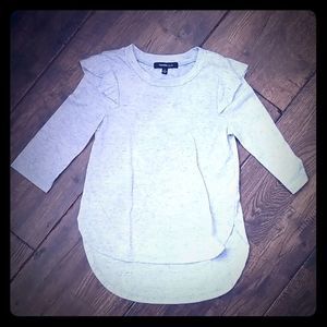 Girls High Low Ruffle Top Blue Size 5